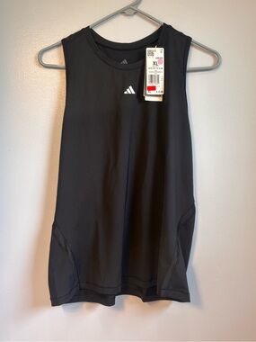 adidas Black Sleeveless Performance Tank Top - Slim fit - Sz XL. NWT